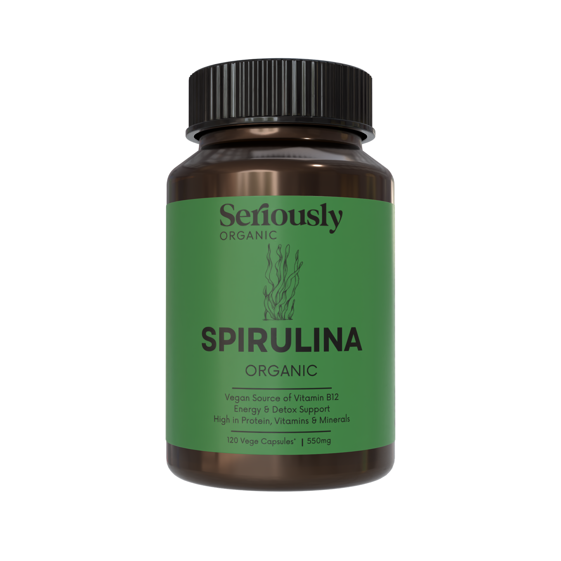 Organic Spirulina Capsules :: 2 Months Supply image 0